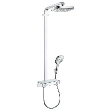 Coloana dus cu baterie si termostat Hansgrohe, Raindance Select E300, crom