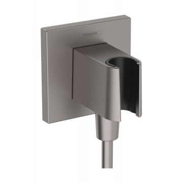 Accesoriu Hansgrohe FixFit E cu agatatoare de dus  negru periat