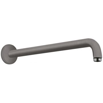 Brat de perete Hansgrohe 389 mm negru periat