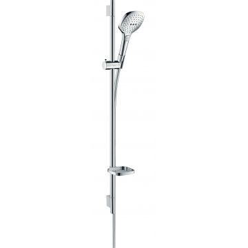 Set de dus Hansgrohe Raindance Select E 120 EcoSmart 9l/min cu 3 jeturi si bara Unica''S Puro 0.9