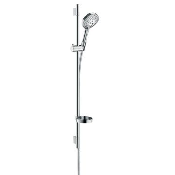 Set de dus Hansgrohe Raindance Select S 240 PowderRain cu para 3 jeturi furtun si bara de dus 90cm