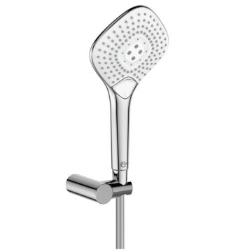 Set de dus Ideal Standard IdealRain EvoJet Diamond cu para dus 3 functii, furtun si agatatoare, crom lucios