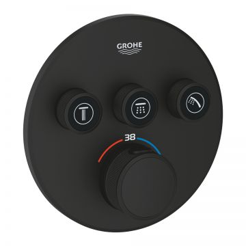 Baterie cada - dus termostatata Grohe Grohtherm SmartControl cu 3 functii montaj incastrat necesita corp ingropat phantom black