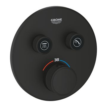 Baterie cada - dus termostatata Grohe Grohtherm SmartControl montaj incastrat necesita corp ingropat phantom black