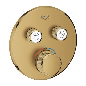 Baterie cada - dus termostatata Grohe Grohtherm SmartControl Round montaj incastrat necesita corp ingropat brushed cool sunrise