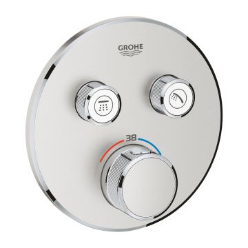 Baterie cada - dus termostatata Grohe Grohtherm SmartControl Round montaj incastrat necesita corp ingropat supersteel