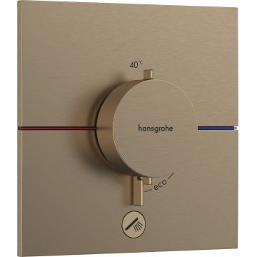 Baterie dus termostatata Hansgrohe ShowerSelect Comfort E cu montaj incastrat necesita corp ingropat bronz periat