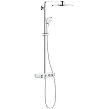 Coloana de dus Grohe Euphoria SmartControl System 310 Duo cu baterie termostatata moon white