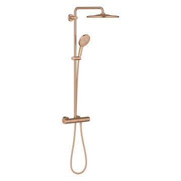 Coloana de dus Grohe Rainshower SmartActive 310 cu baterie termostatata 9 5l/min brushed warm sunset