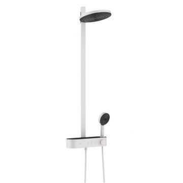 Coloana de dus Hansgrohe Pulsify S 260 2jet EcoSmart cu baterie termostatata ShowerTablet Select 400 alb mat