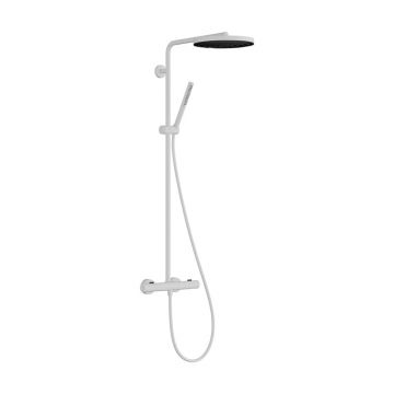 Coloana de dus Hansgrohe Pulsify S Puro 260 1jet EcoSmart cu baterie temostatata Ecostat Fine  alb mat