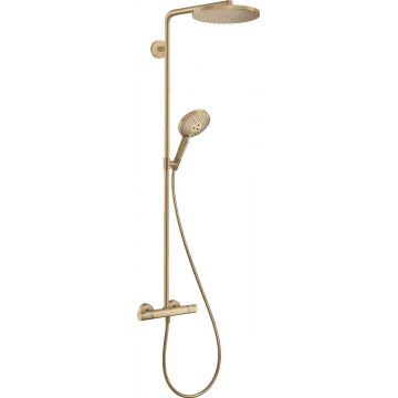 Coloana de dus Hansgrohe Raindance Select S 240 PowderRain 1jet cu baterie termostatata bronz periat