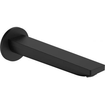 Pipa cada Hansgrohe Rebris E montaj incastrat 20cm negru mat