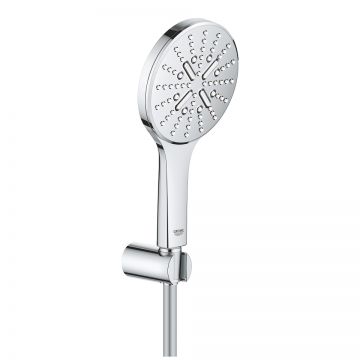 Set de dus Grohe Rainshower SmartActive 130 cu agatatoare fixa  furtun 150cm si para de dus cu 3 jeturi  crom