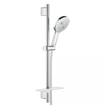 Set de dus Grohe Rainshower SmartActive 130 cu bara 60cm  furtun 175cm  polita si para de dus cu 3 jeturi  crom