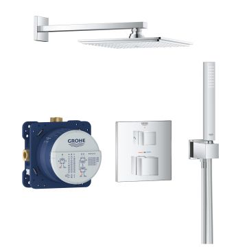 Sistem de dus incastrat Grohe Grohtherm Cube Perfect cu Rainshower Allure 230 crom