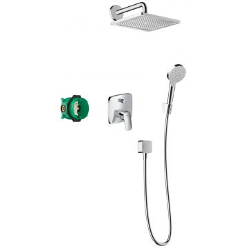 Sistem de dus incastrat Hansgrohe Crometta E 240 cu 2 consumatori  crom